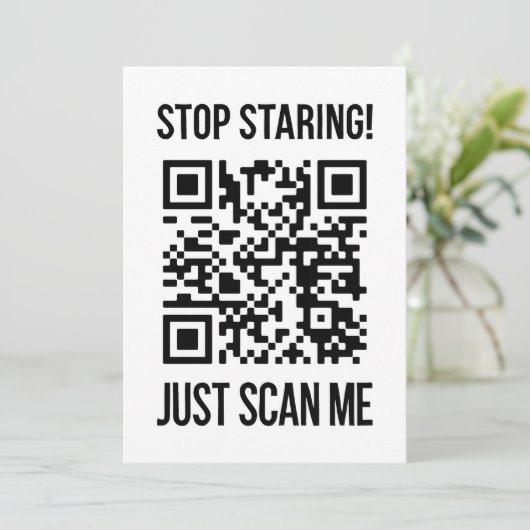 Scan Me QR Code：毎日親切を選ぶ 招待状 (スタンド正面)