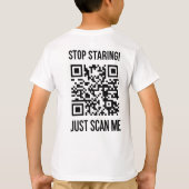 Scan Me QR Code：毎日親切を選ぶ Tシャツ (裏面)