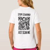 Scan Me QR Code：毎日親切を選ぶ Tシャツ (裏面)