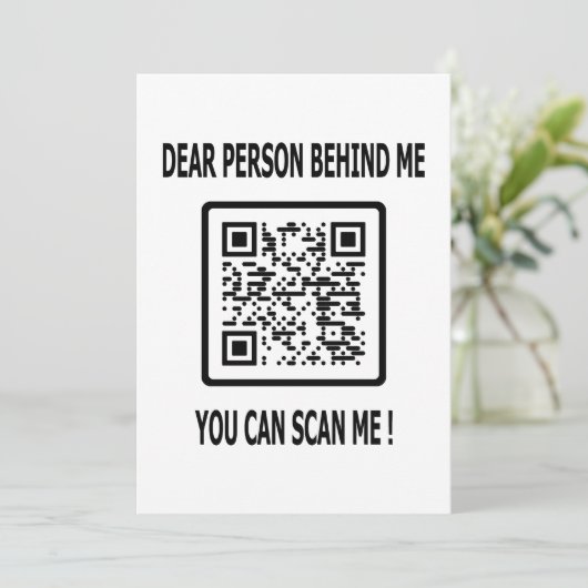 Scan Me QR Code for 感動的引用文 招待状 (スタンド正面)