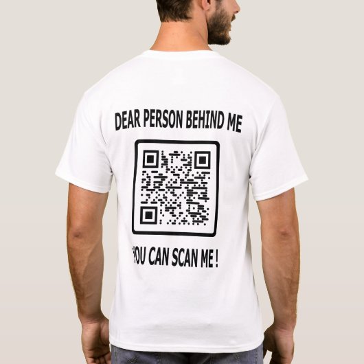 Scan Me QR Code for 感動的引用文 Tシャツ (裏面)