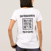 Scan Me QR Code for 感動的引用文 Tシャツ (裏面)