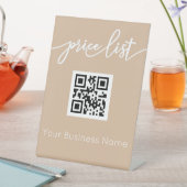 Scan me QR Code Stand Up Sign forサロン価格表 台座サイン (インサイチュ)