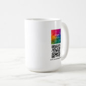 Scan Me QR Code Upload Logo Modern Promotional コーヒーマグカップ (正面右)
