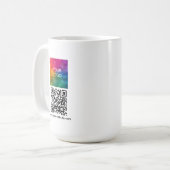 Scan Me QR Code Upload Logo Modern Promotional コーヒーマグカップ (正面左)