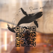 Scan me QR Code Whale Coworking Tech Office ウィンドウサイン (シート2)