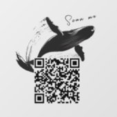 Scan me QR Code Whale Coworking Tech Office ウィンドウサイン (シート)