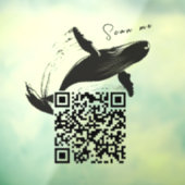 Scan me QR Code Whale Coworking Tech Office ウィンドウサイン (シート3)