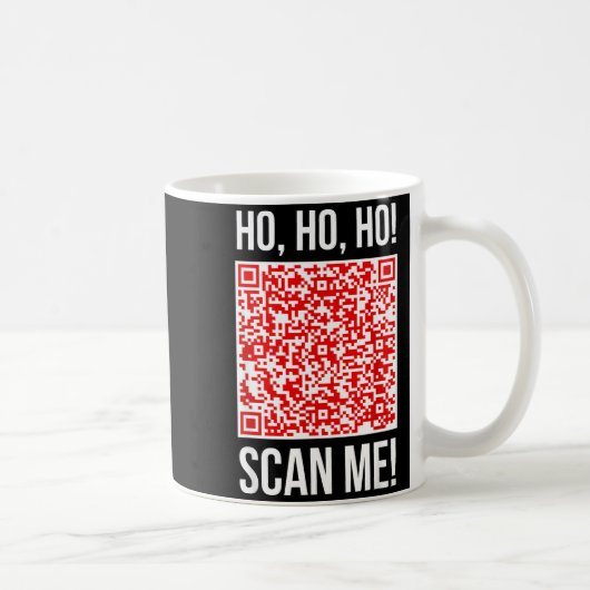 Scan Me! Qr Scan Me Joke Funny Santa Merry Christm コーヒーマグカップ (右)
