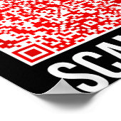 Scan Me! Qr Scan Me Joke Funny Santa Merry Christm ポスター (角)