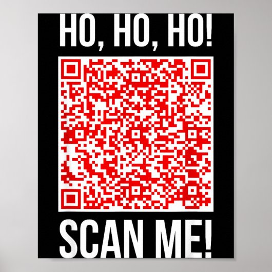 Scan Me! Qr Scan Me Joke Funny Santa Merry Christm ポスター (正面)