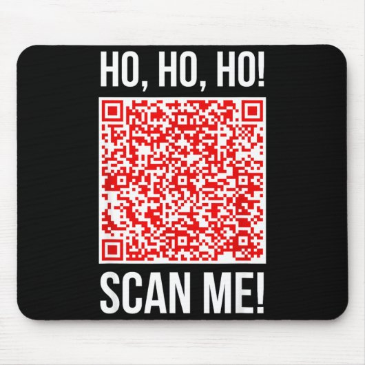 Scan Me! Qr Scan Me Joke Funny Santa Merry Christm マウスパッド (正面)