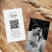 Scan Me RSVPの結婚QRコードRSVP エンクロージャーカード