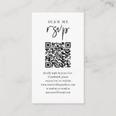 Scan Me RSVPの結婚QRコードRSVP エンクロージャーカード (正面)