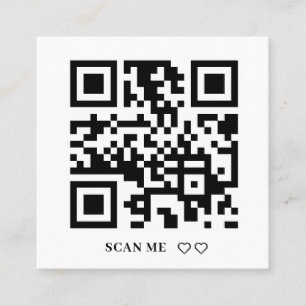 Scan Me RSVPのQR結婚コード応答招待状 スクエア名刺