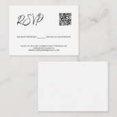 SCAN QRコードの結婚Webサイト予約席 エンクロージャーカード (正面/裏面)