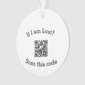 Scan QR code lost found me code pet  オーナメント (正面)