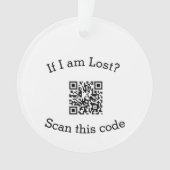 Scan QR code lost found me code pet  オーナメント (正面)