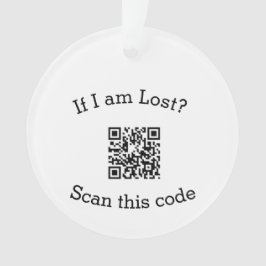 Scan QR code lost found me code pet  オーナメント