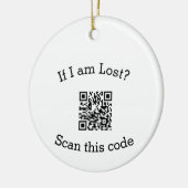 Scan QR code lost found me code pet  セラミックオーナメント (左)