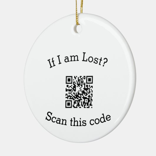 Scan QR code lost found me code pet  セラミックオーナメント (左)