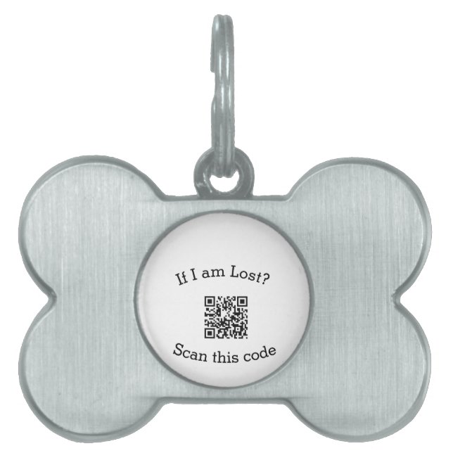 Scan QR code lost found me code pet  ペットネームタグ (正面)