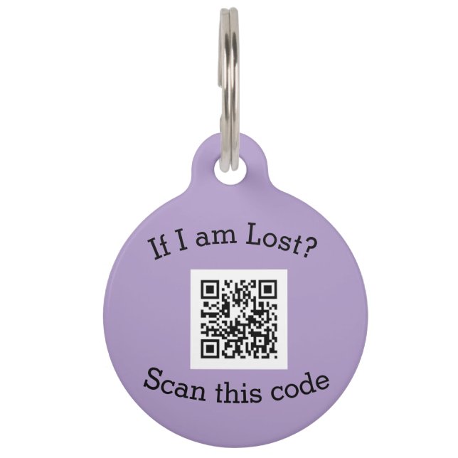 Scan QR code lost found me code pet  ペット　ネームタグ (正面)