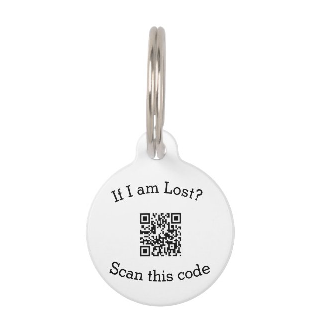 Scan QR code lost found me code pet  ペット　ネームタグ (正面)