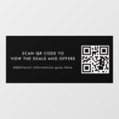 Scan QR Code Modern Promotional Business ウィンドウサイン (シート)