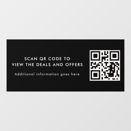 Scan QR Code Modern Promotional Business ウィンドウサイン (シート)