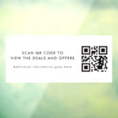 Scan QR Code Modern Simple Business ウィンドウサイン (シート3)