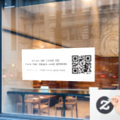 Scan QR Code Modern Simple Business ウィンドウサイン (カフェ窓)