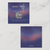 Scan QR code RSVP Wedding Insert エンクロージャーカード (正面/裏面)