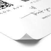 Scan QR Code Sign Wedding Bar Valet Business G400 ポスター (角)