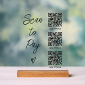 Scan QR Code to Pay For Business Digital Payment アクリルサイン (ニュートラル)