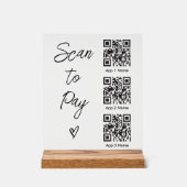 Scan QR Code to Pay For Business Digital Payment アクリルサイン (正面)