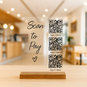 Scan QR Code to Pay For Business Digital Payment アクリルサイン