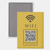 Scan QR for Guest WiFi Magnet Sign Easy Access マグネット (正面/裏面)