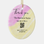 Scan QR to follow us thank you discount code pink  セラミックオーナメント (右)