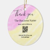 Scan QR to follow us thank you discount code pink  セラミックオーナメント (左)