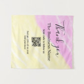 Scan QR to follow us thank you discount code pink  タペストリー (正面(横))