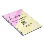 Scan QR to follow us thank you discount code pink  ノートブック (右側)