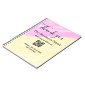 Scan QR to follow us thank you discount code pink  ノートブック (左側)