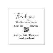 Scan QR to follow us thank you discount code pink  ラバースタンプ (インプリント)
