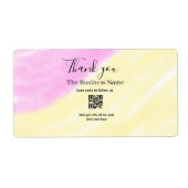 Scan QR to follow us thank you discount code pink  ラベル (正面)