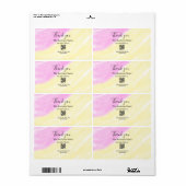 Scan QR to follow us thank you discount code pink  ラベル (フルシート)
