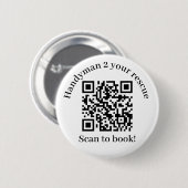 Scan to book Handyman QRコード 缶バッジ (正面&裏面)