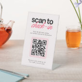 Scan to Check in QR Code Business Tabletop Sign 台座サイン (インサイチュ)