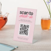 Scan to Check in QR Code Business Tabletop Sign 台座サイン (インサイチュ)