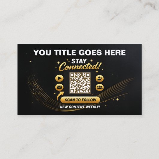 Scan to Connect QR Code Design Template 名刺 (正面)